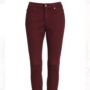 AG Maroon Skinny Jeans